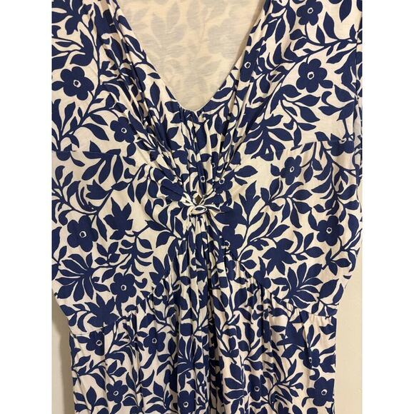 Garnet Hill floral blue dress sz 12 - Picture 6 of 11